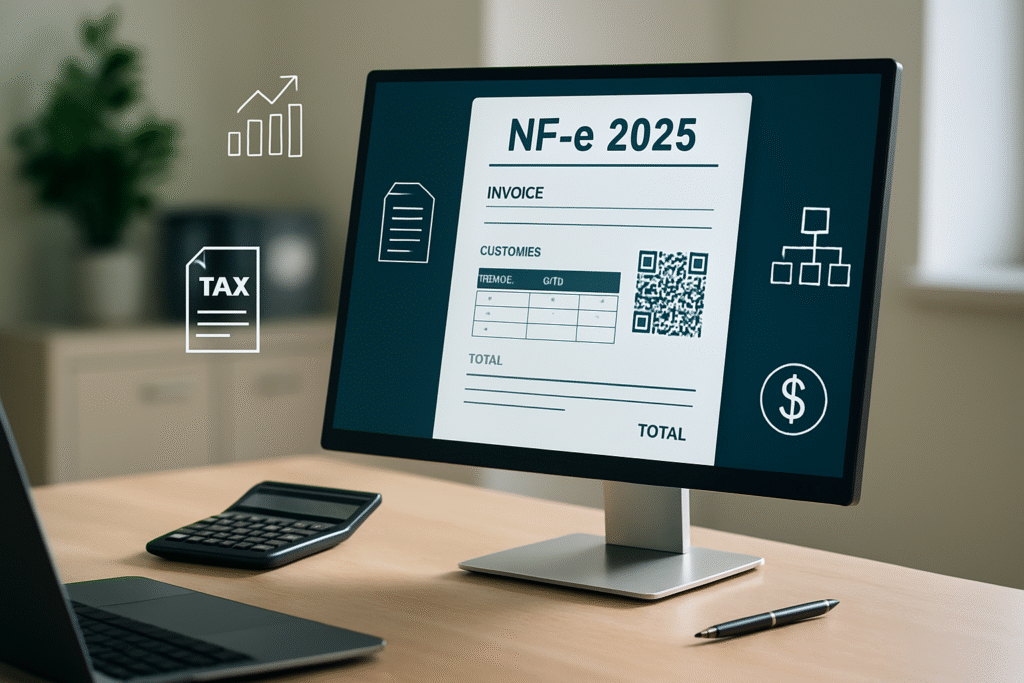 Nova nota fiscal eletrônica entra em fase de testes em julho de 2025 como parte da reforma tributária.